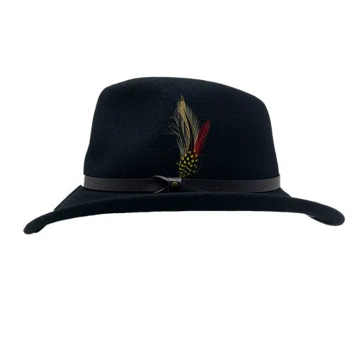 Outback Black Wool Felt Hat