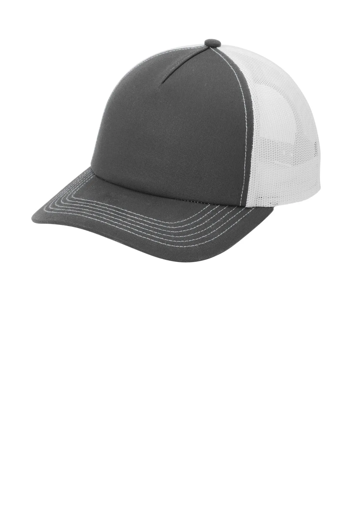 Port Authority C115LP: Low-Profile Snapback 5-Panel Trucker Cap