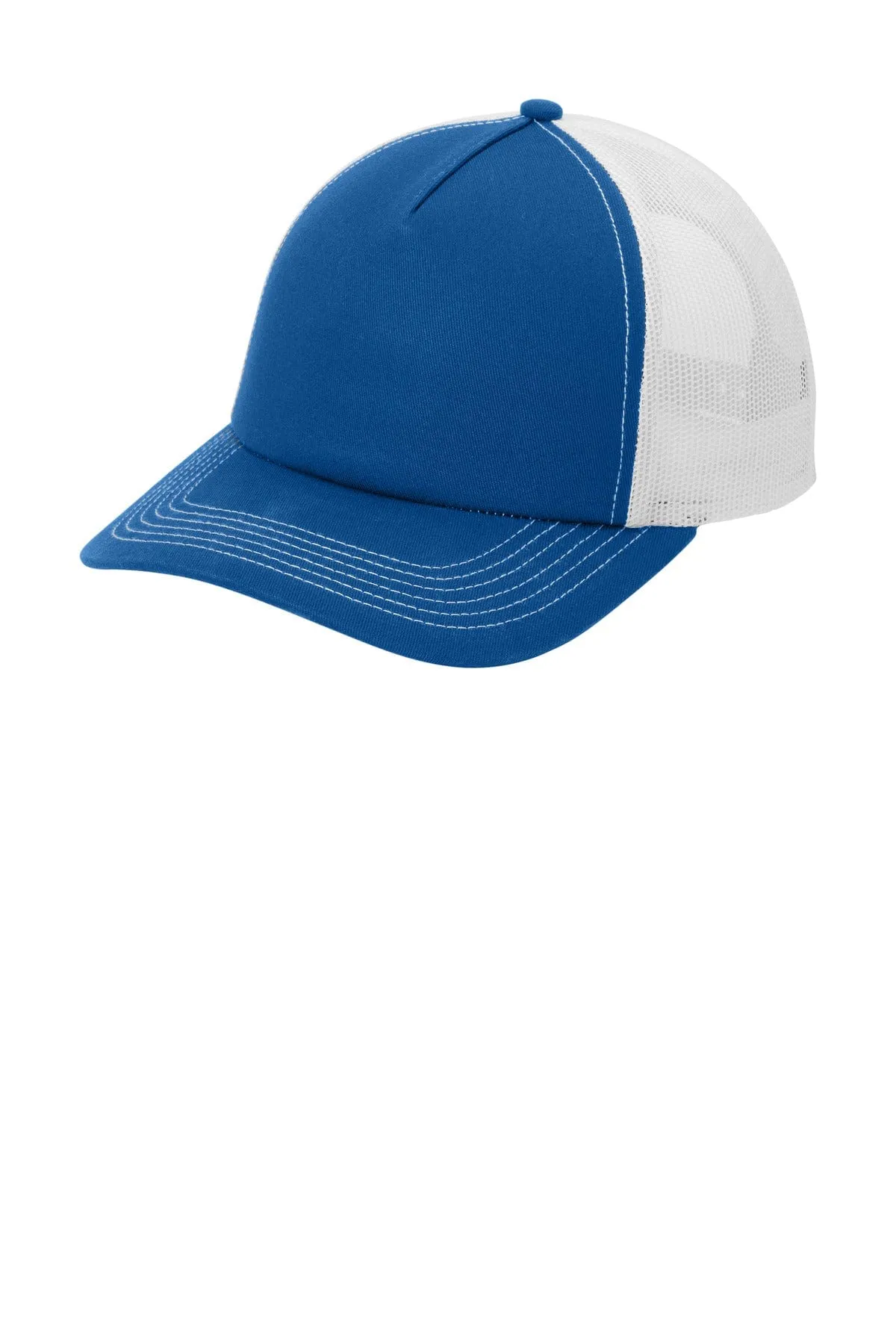 Port Authority C115LP: Low-Profile Snapback 5-Panel Trucker Cap