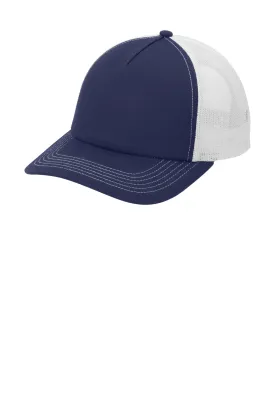 Port Authority C115LP: Low-Profile Snapback 5-Panel Trucker Cap