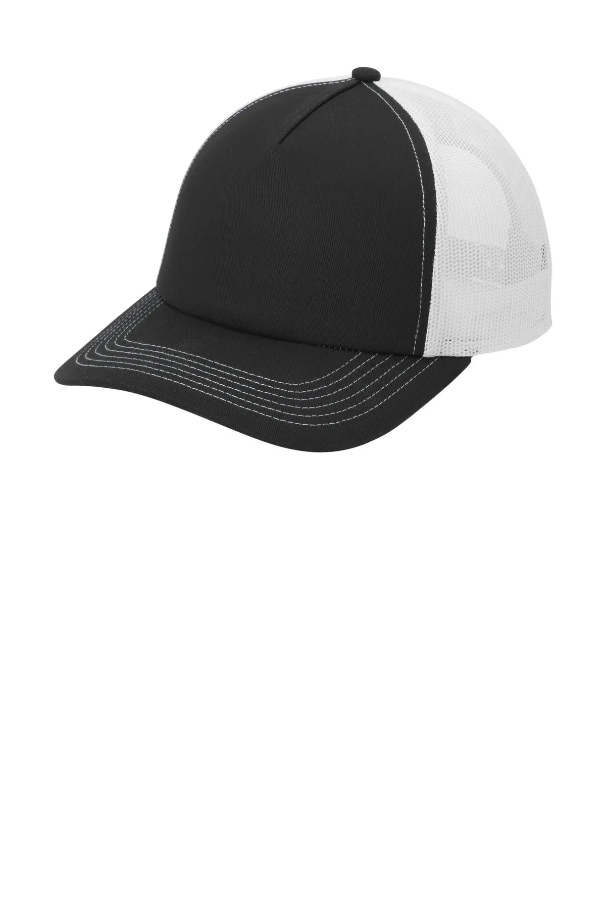 Port Authority C115LP: Low-Profile Snapback 5-Panel Trucker Cap