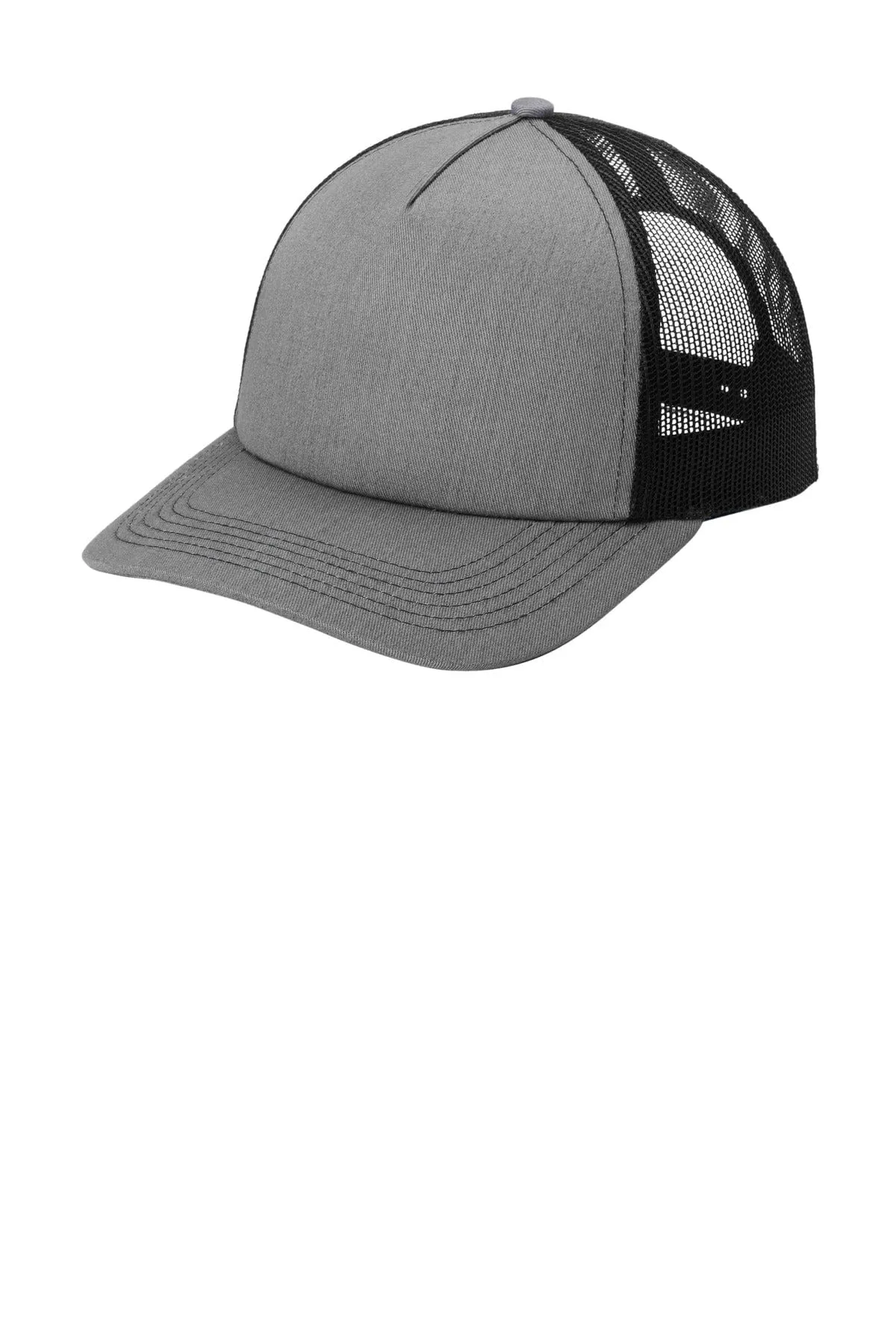 Port Authority C115LP: Low-Profile Snapback 5-Panel Trucker Cap