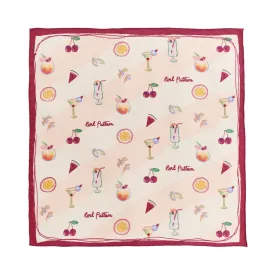 "Happy Hour" Silk Bandana - Martini Pink