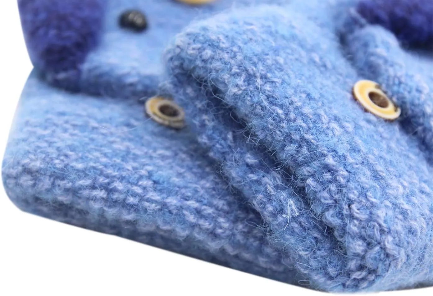 RARITYUS Unisex Warm Soft Winter Knit Gloves for Kids Boys Girls Glove with Dog Mittens (2 to 9Y)