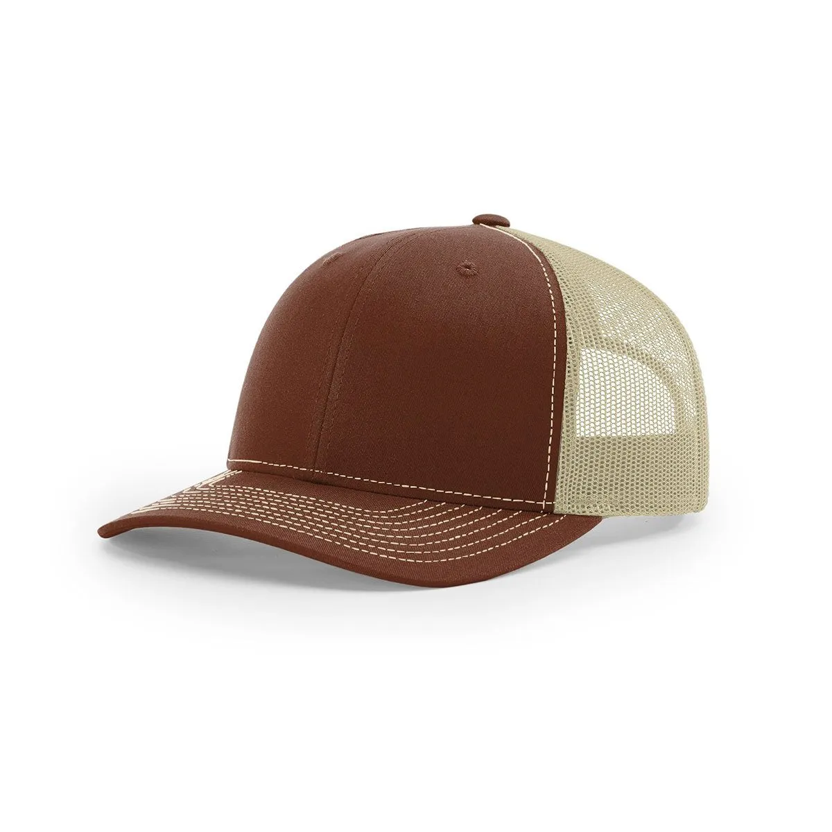 Richardson Brown/Khaki Mesh Back Split Trucker Hat