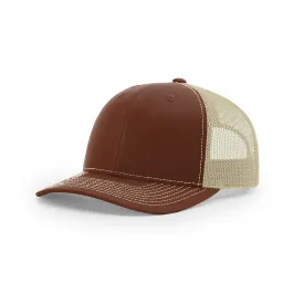 Richardson Brown/Khaki Mesh Back Split Trucker Hat
