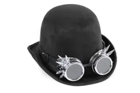 Round Top Hat WithSpiked Goggles