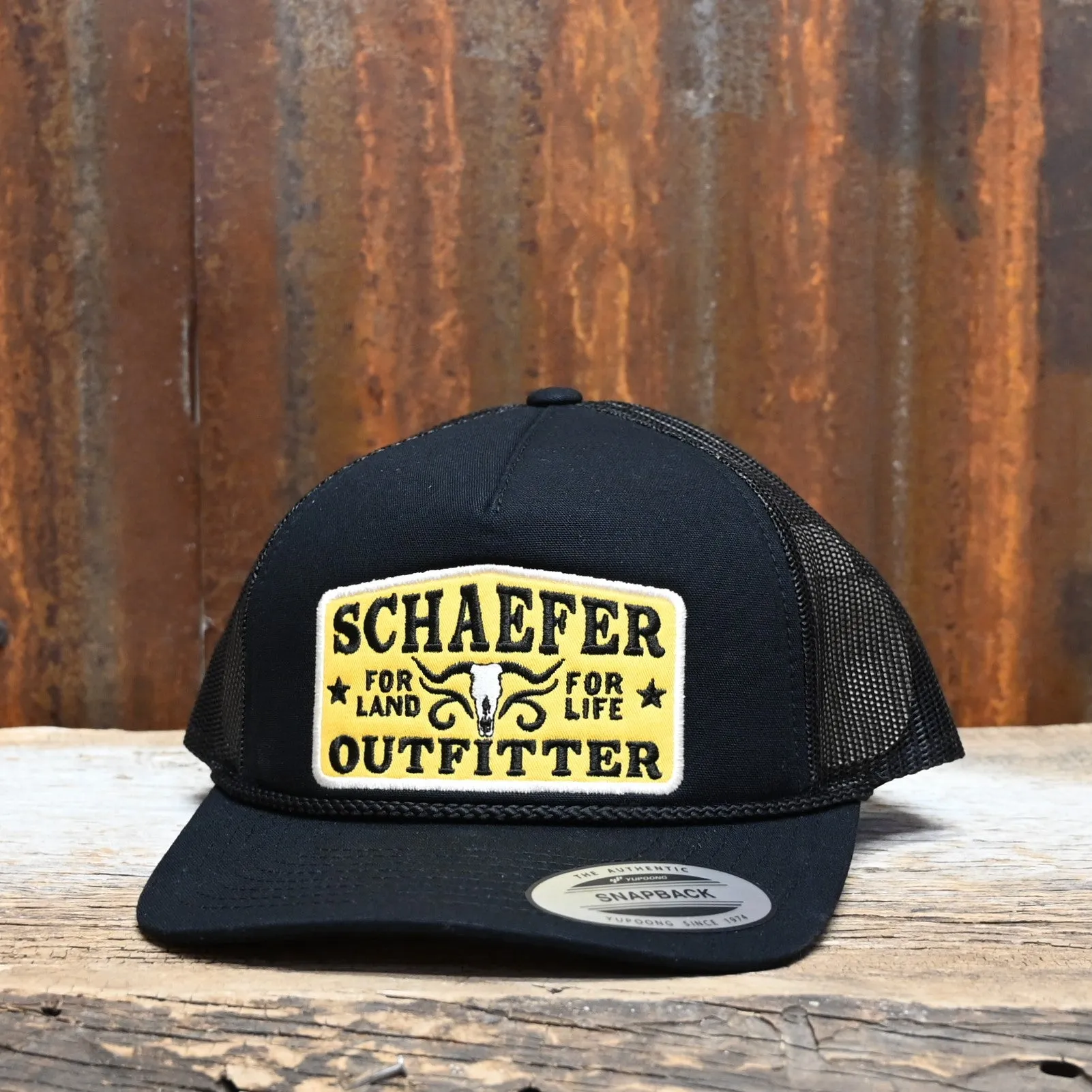 Schaefer Longhorn Patch Trucker Cap