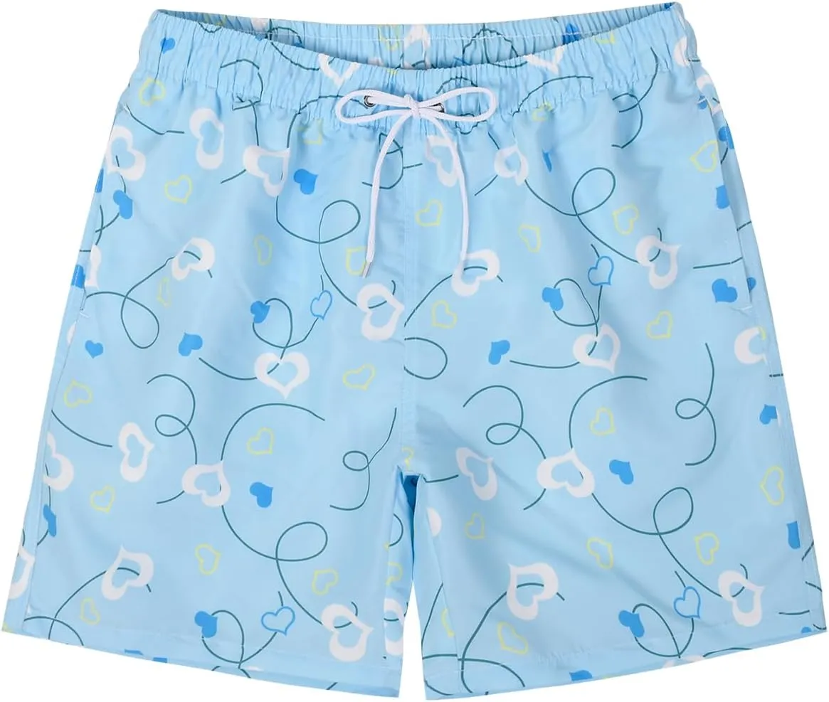 SNOW DREAMS Mens Swimming Trunks 5 inch Swim Shorts Qucik Dry Bathing Suits Lightweight