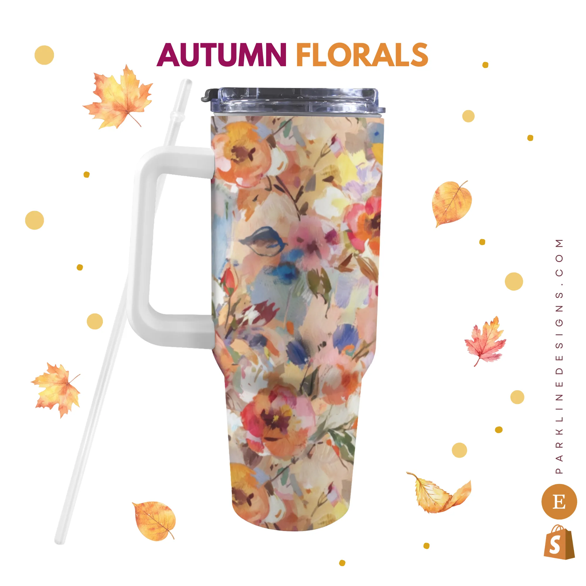 Spanish Sun 40oz Tumbler | Insulated Travel Cup | Perfect Gift for Her | Reusable & Stylish Drinkware