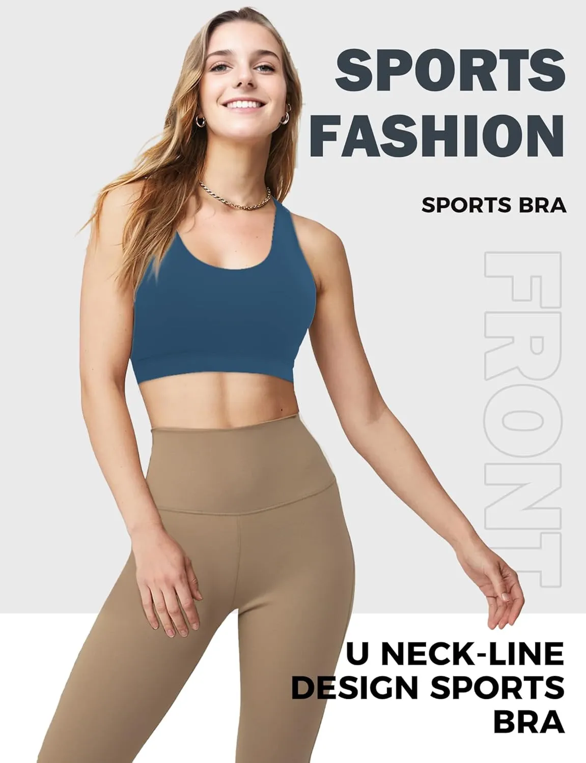 Sports Bras for Women, High Support Criss Cross Back Bras for Large Bust, High Impact Strappy Yoga Workout Bra