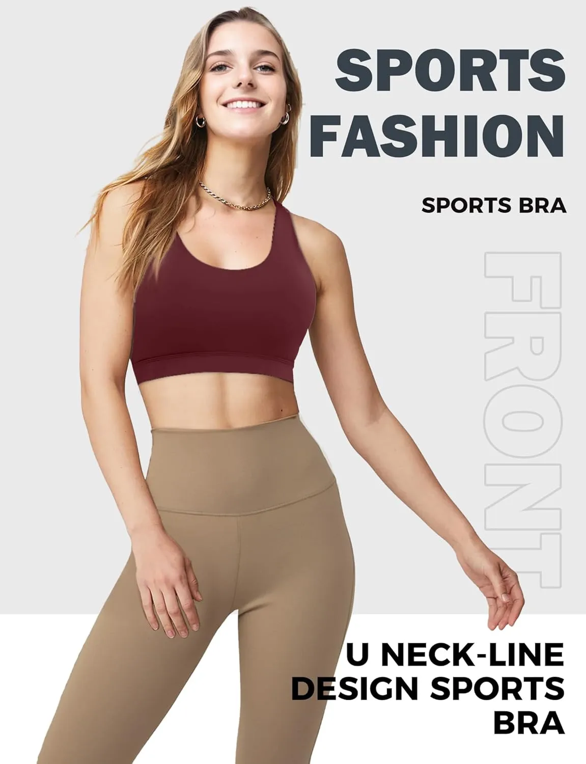 Sports Bras for Women, High Support Criss Cross Back Bras for Large Bust, High Impact Strappy Yoga Workout Bra