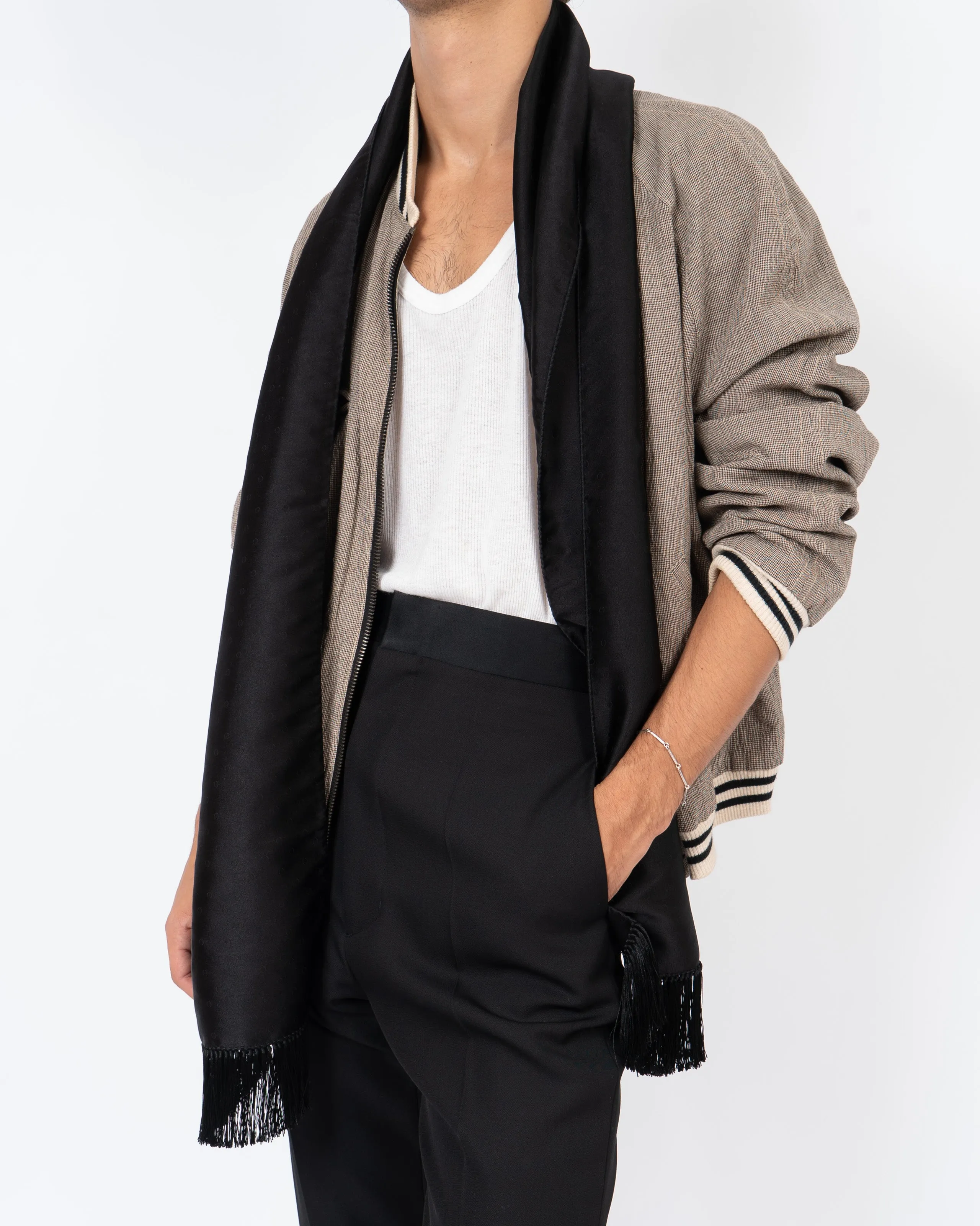 SS14 Silk Embroidered Polkadot Scarf