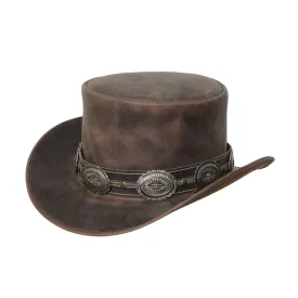 Steampunk Leather Top Hat