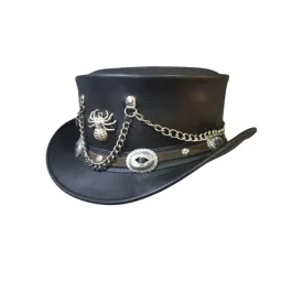 Steampunk Spiderman Leather Top Hat