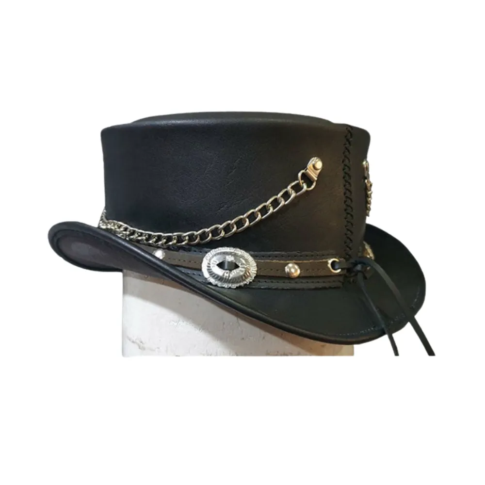 Steampunk Spiderman Leather Top Hat