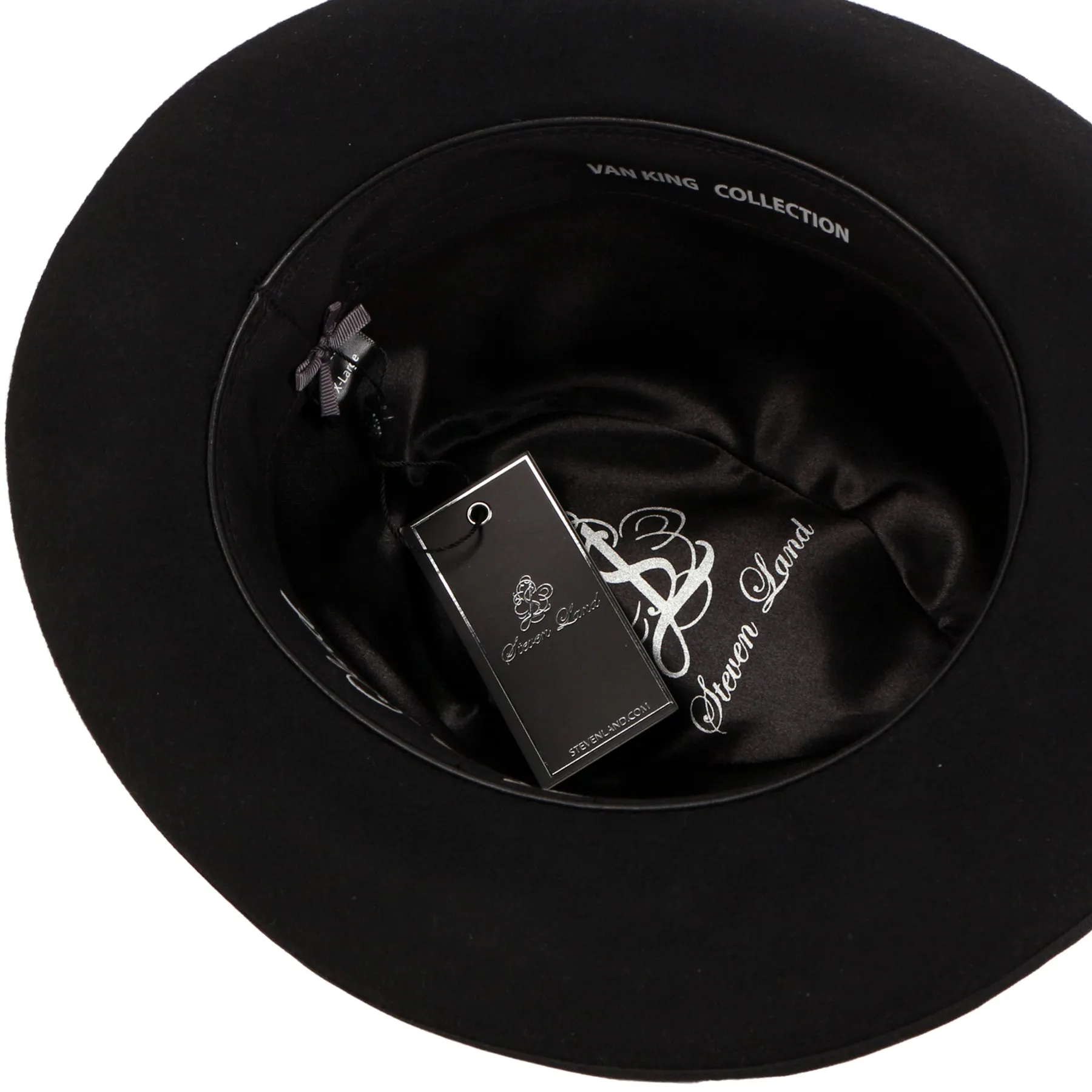 The Van King Godfather | Fine Australian Wool Hat with Curled Brim | Black