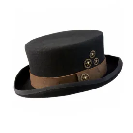 Time Travel Steampunk Hat Black
