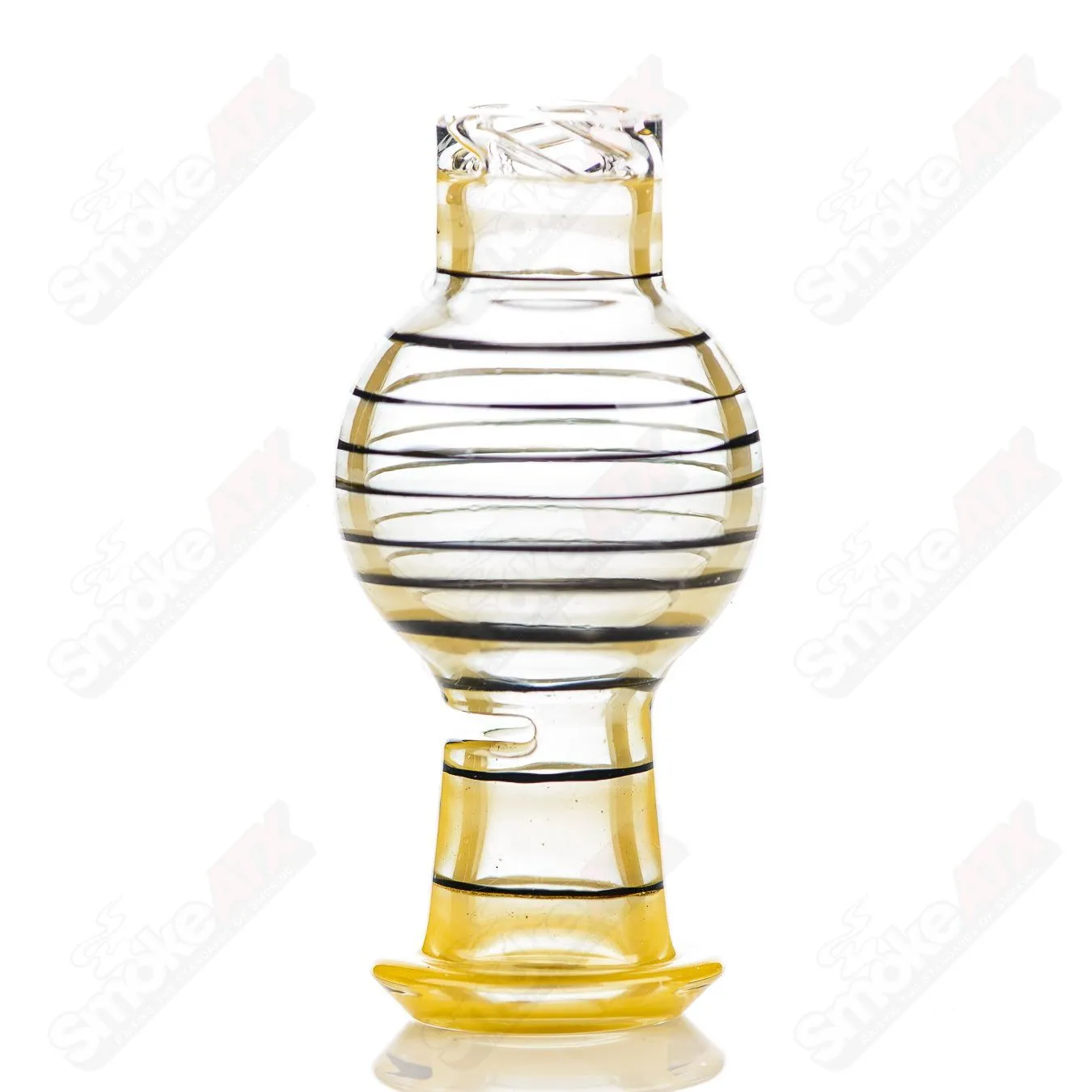 Traffic Yellow / Black Striped V2 Spinner Cap Glass Carpenter