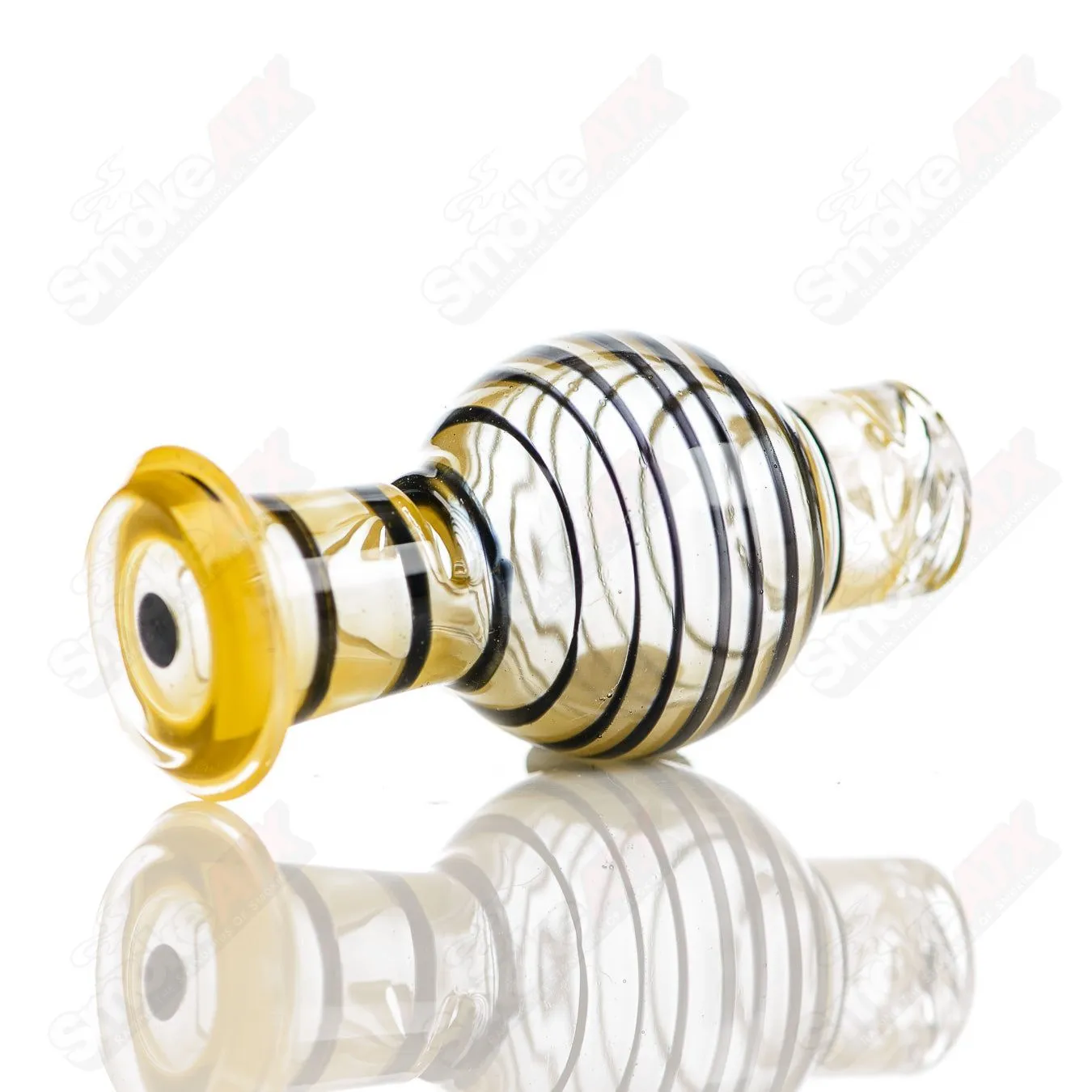 Traffic Yellow / Black Striped V2 Spinner Cap Glass Carpenter
