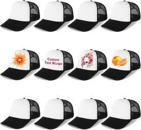 Ultrafun 12 Pack Trucker Hat Summer Mesh Sublimation Blank Hats Adjustable Snapback Baseball Hats for Men Women
