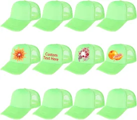 Ultrafun 12 Pack Trucker Hat Summer Mesh Sublimation Blank Hats Adjustable Snapback Baseball Hats for Men Women