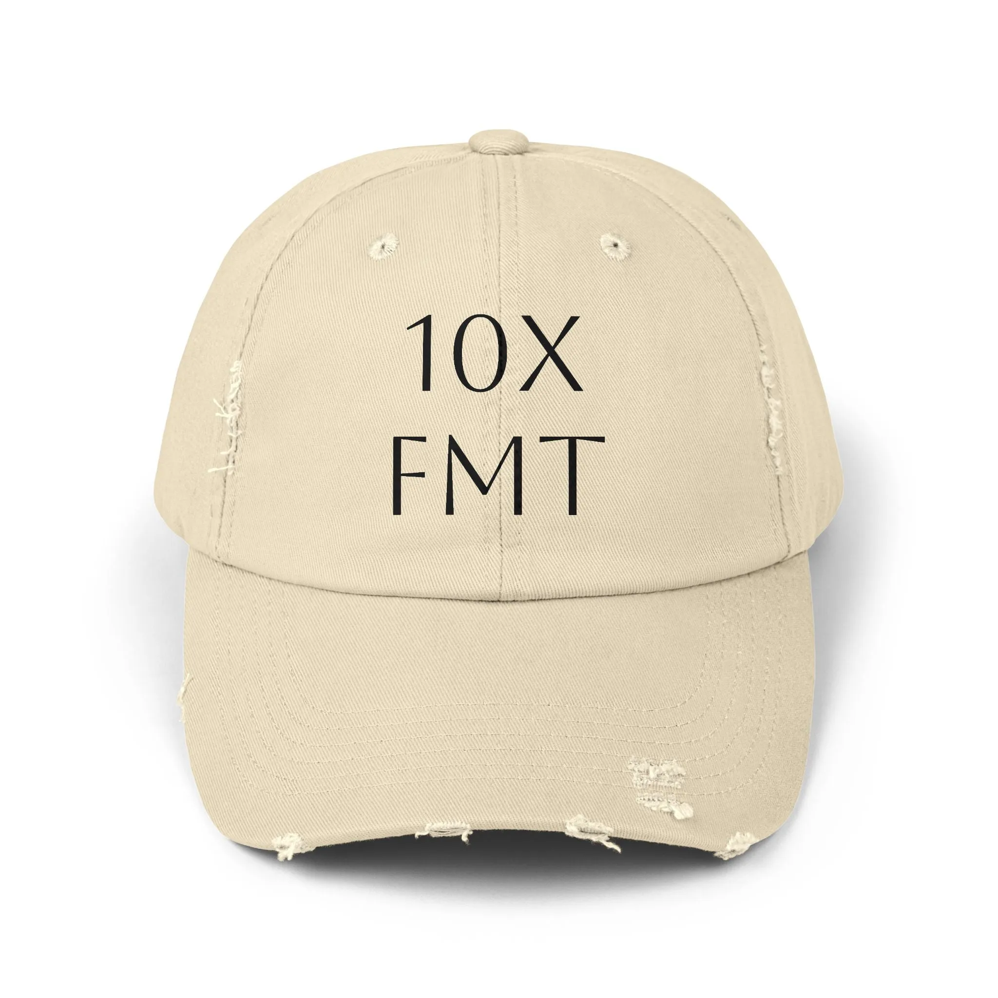 Unisex Distressed Cap - Vintage Inspired Black Hat for Casual Wear