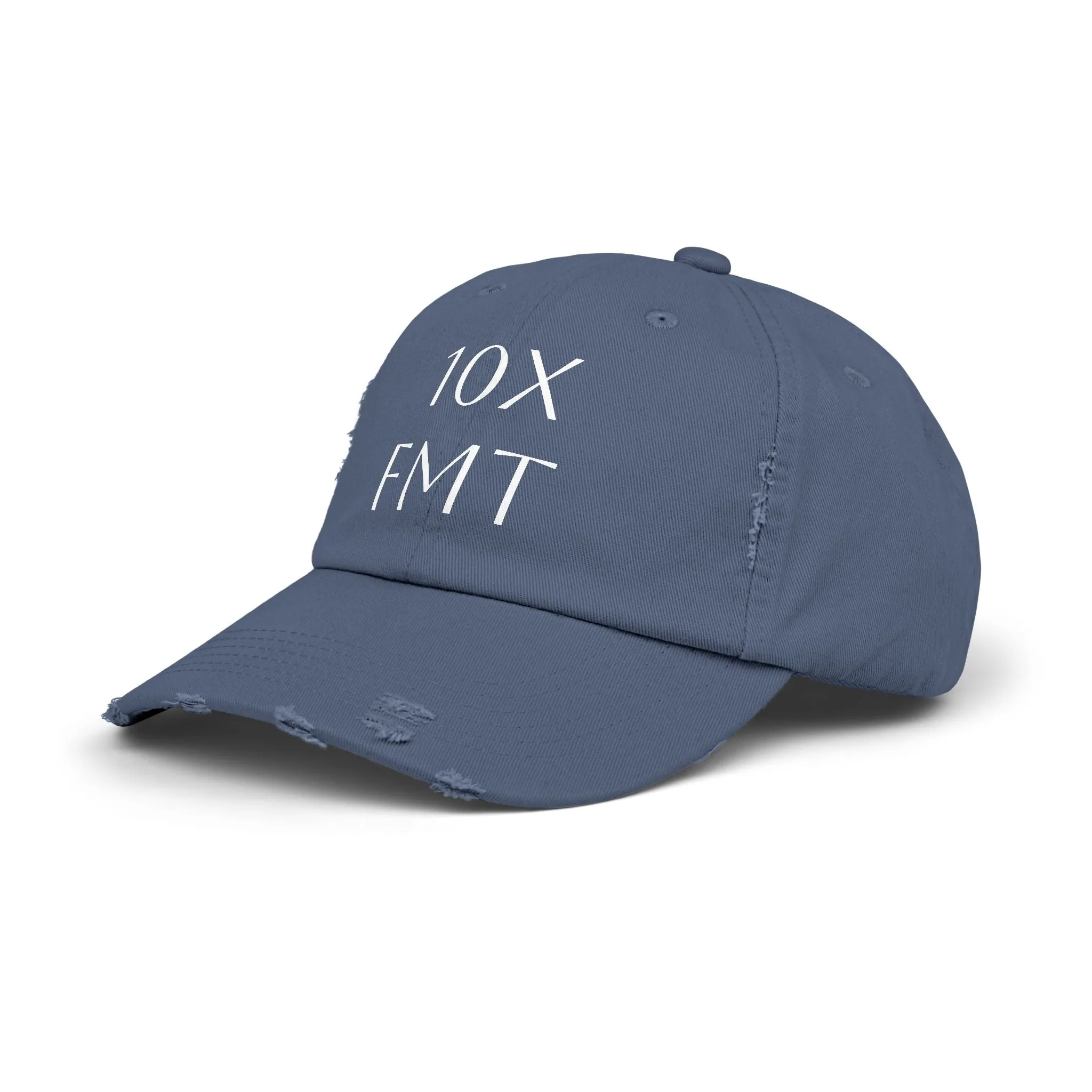 Unisex Distressed Cap - Vintage Inspired Black Hat for Casual Wear