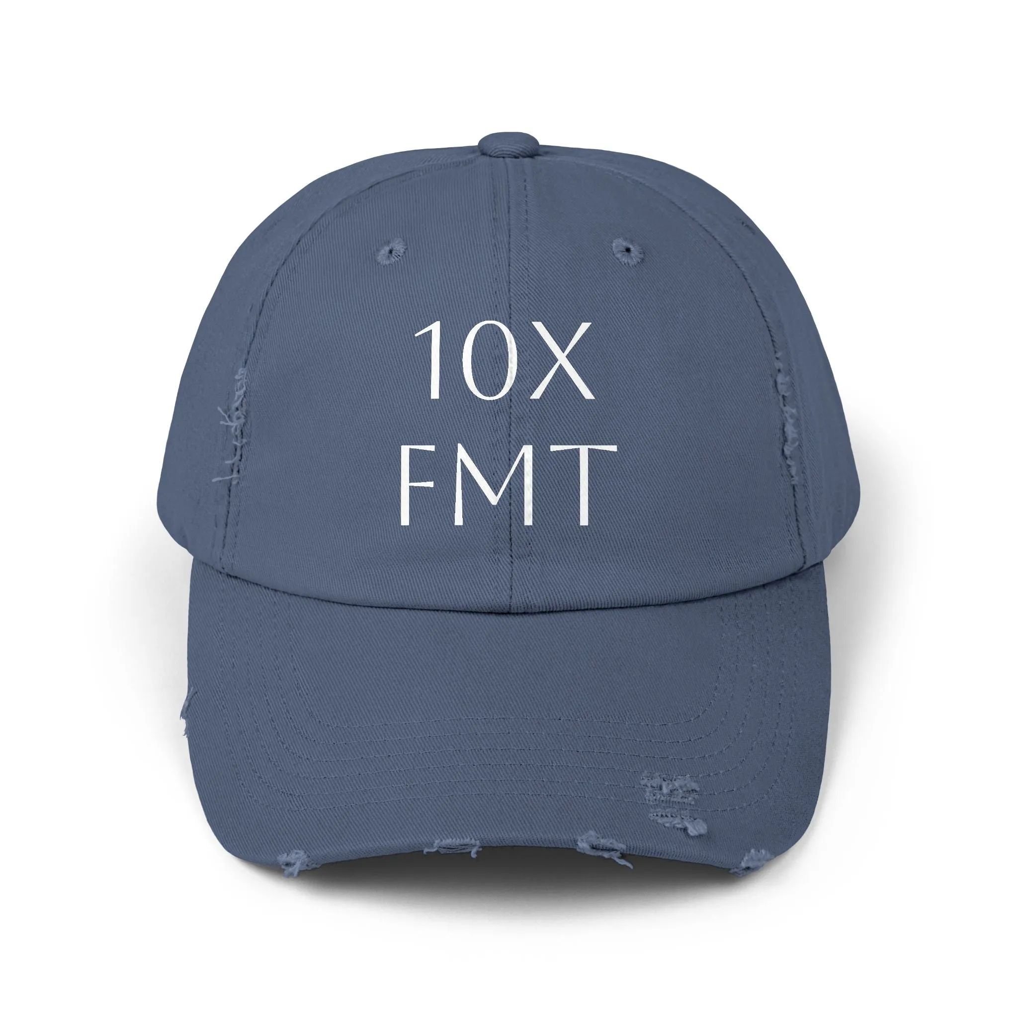 Unisex Distressed Cap - Vintage Inspired Black Hat for Casual Wear