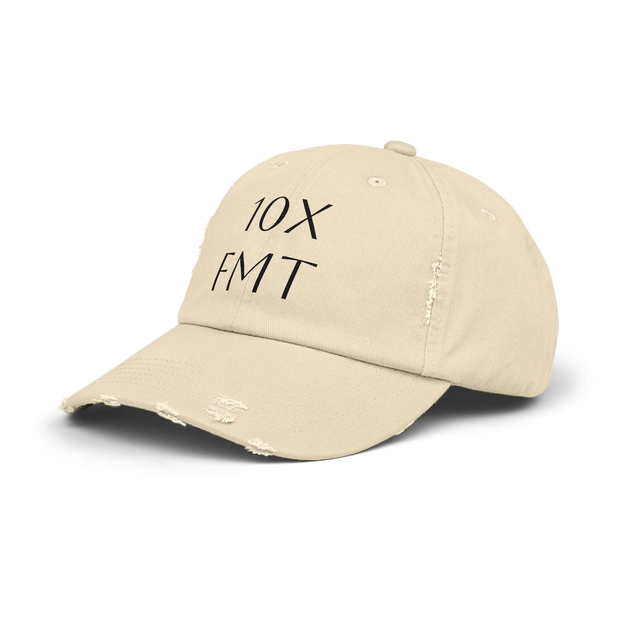 Unisex Distressed Cap - Vintage Inspired Black Hat for Casual Wear
