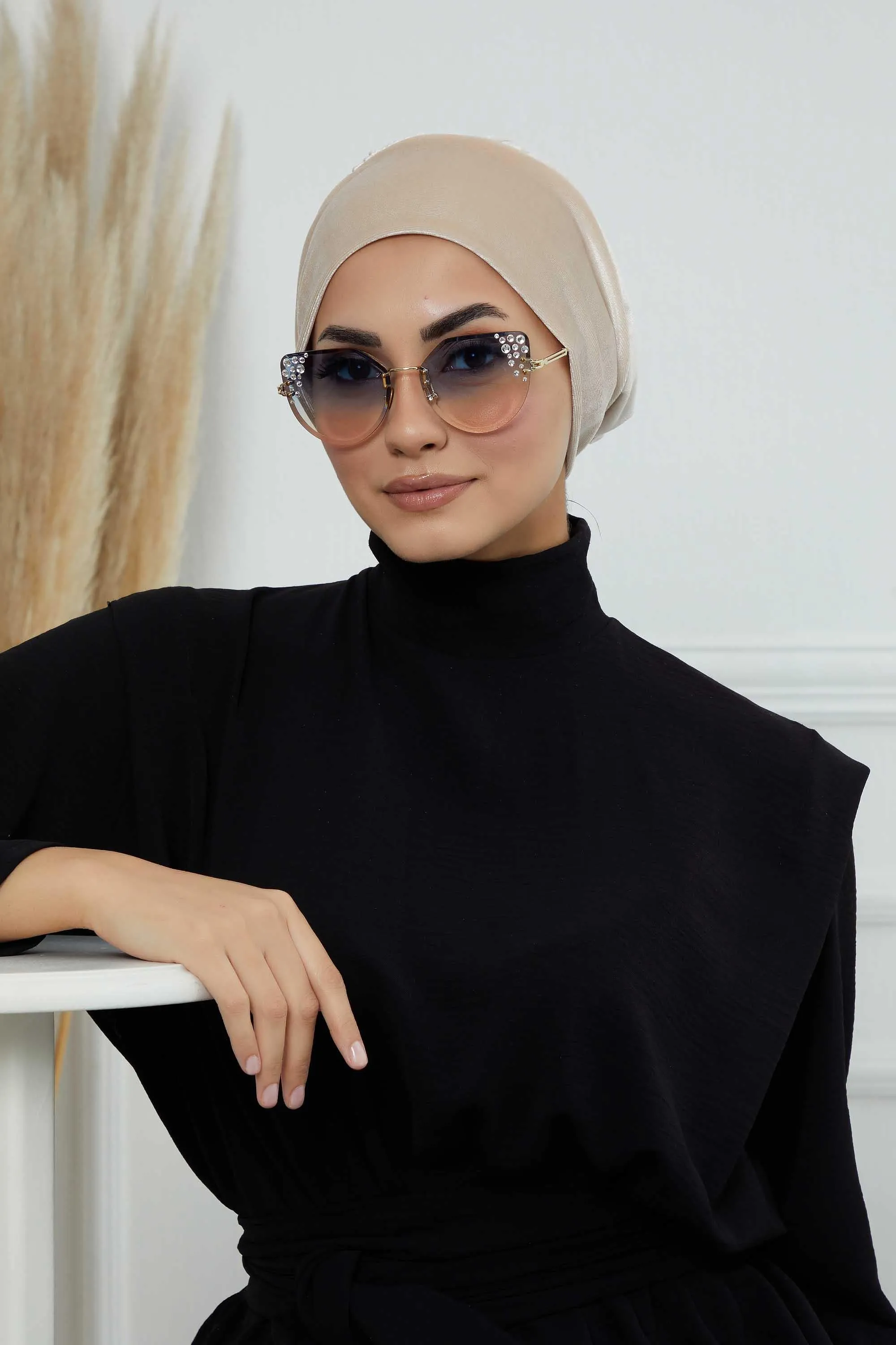 Velvet Easy Wrap Instant Turban for Women, Pre-Tied Turban with Long Tail at the Back Side, Super Soft High Quality Chemo Headwear,B-49K