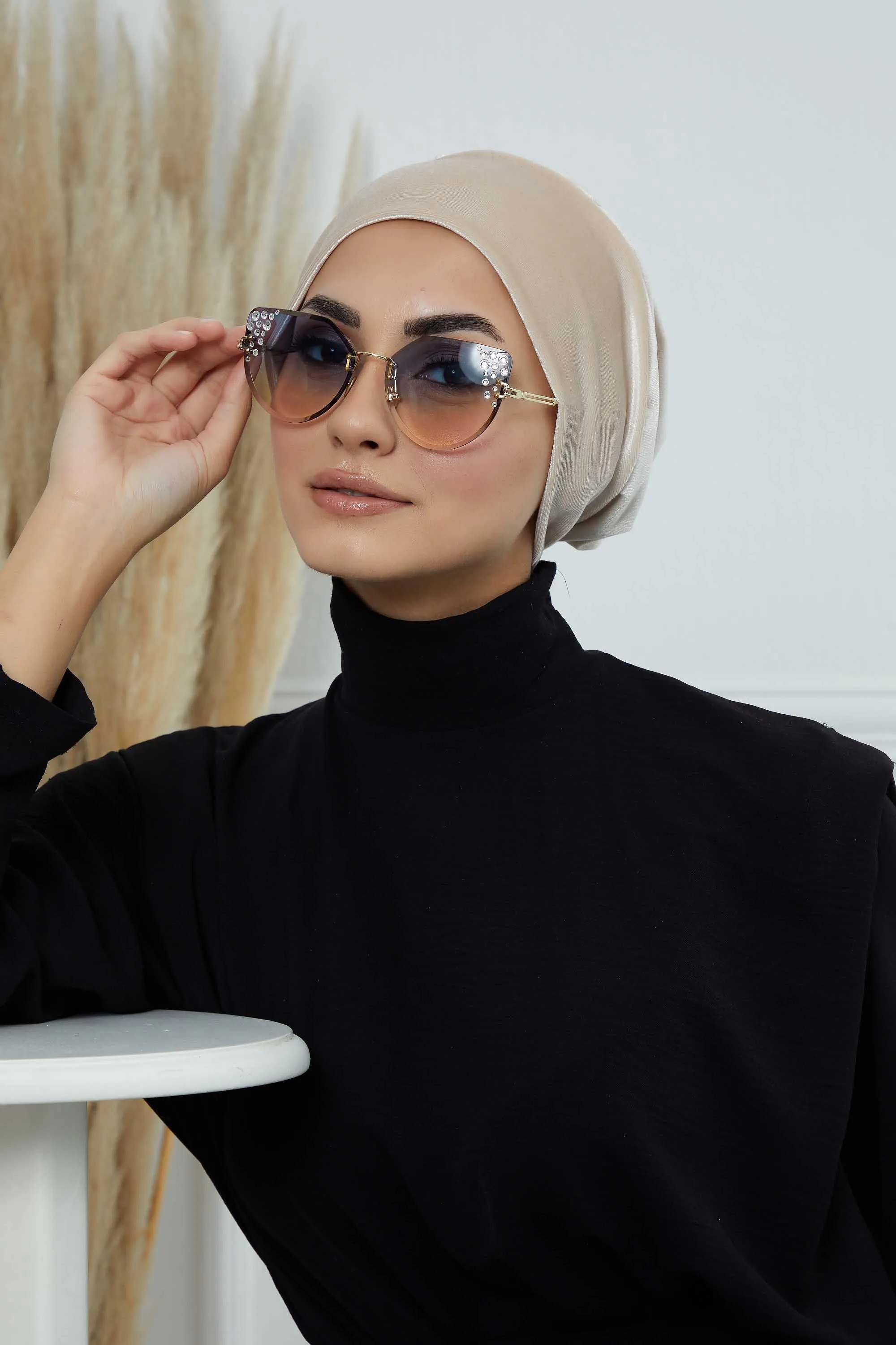 Velvet Easy Wrap Instant Turban for Women, Pre-Tied Turban with Long Tail at the Back Side, Super Soft High Quality Chemo Headwear,B-49K