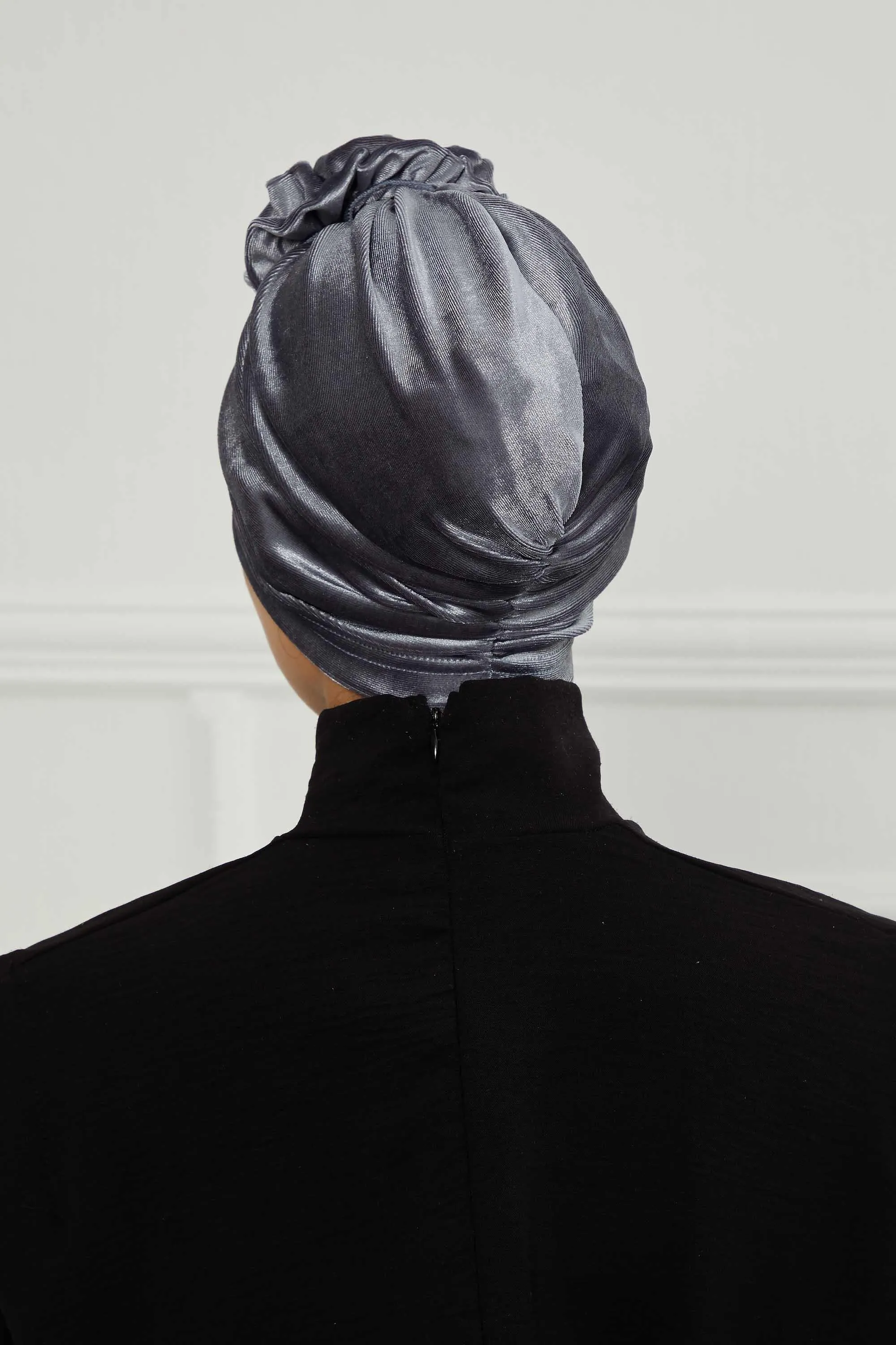 Velvet Instant Turban with a Gorgeous Rose Accent, Handmade Soft Touch Hijab Turban For Women, Stylish Chemo Headwear Bonnet Cap,B-21KD