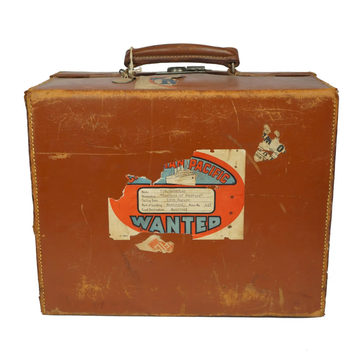Vintage 1920s Top Hat Leather Travel Case Scotts London Luggage with Provenance
