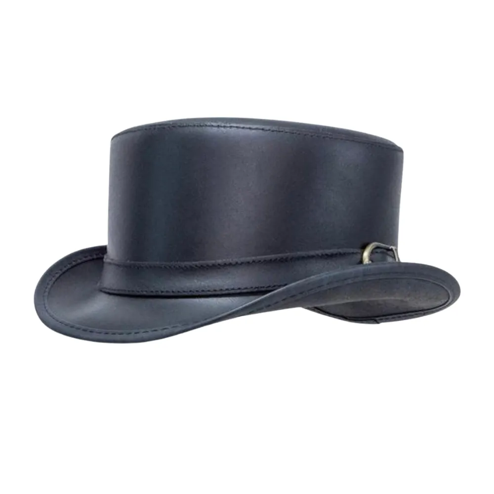 Vintage Style Carriage Leather Top Hat
