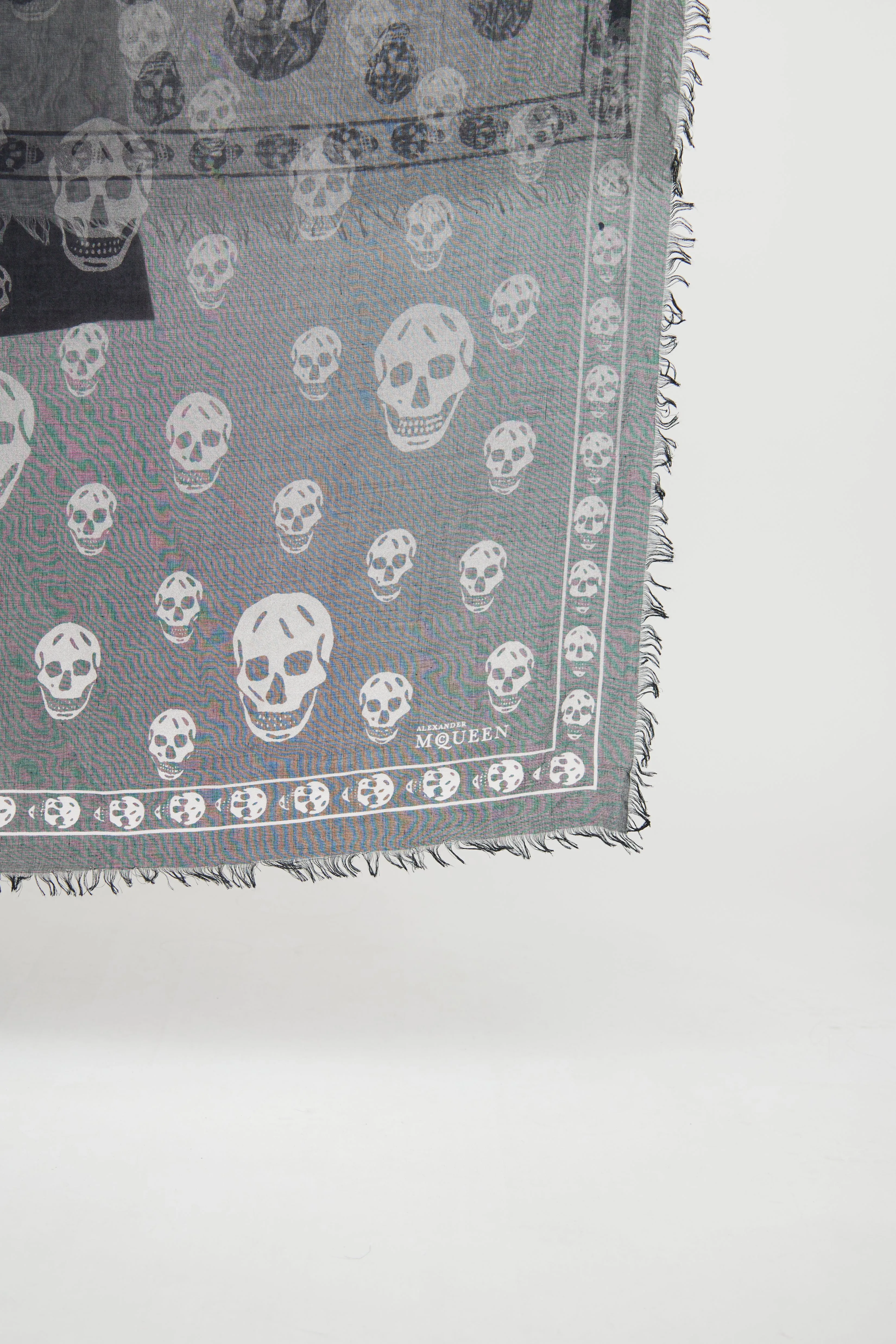White & Black Obre Scarf