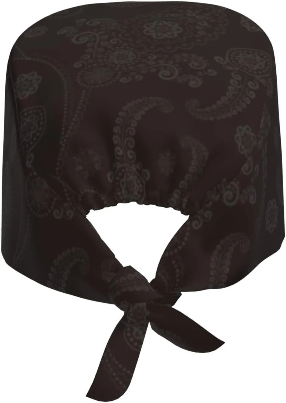 Working Cap Scrub Cap with Sweatband Adjustable Unisex Women Tie Back Hat Nurse Surgical Caps