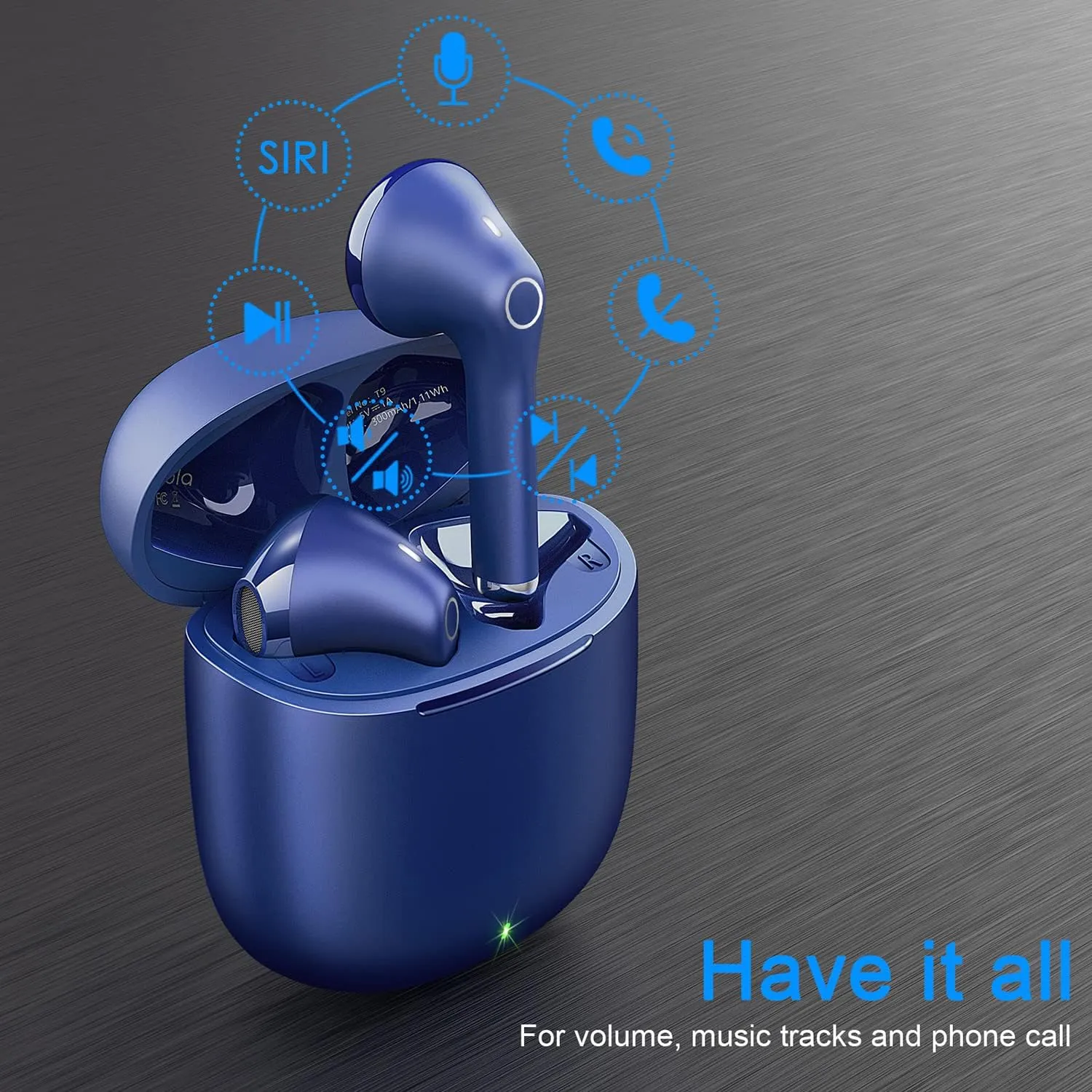 yobola Wireless Earbuds, Bluetooh Earbuds, Deep Bass Light Weight Mini Wireless Headphones for Running/Fitness, 25Hrs Playtime, Built-in Microphone, Touch Control, IPX5 Waterproof