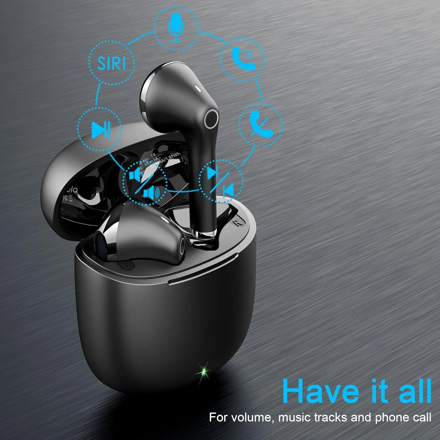 yobola Wireless Earbuds, Bluetooh Earbuds, Deep Bass Light Weight Mini Wireless Headphones with Mic, 25H Playback Bluetooth Headphones, Touch Control, IPX5 Waterproof in Ear Earphones for Phones